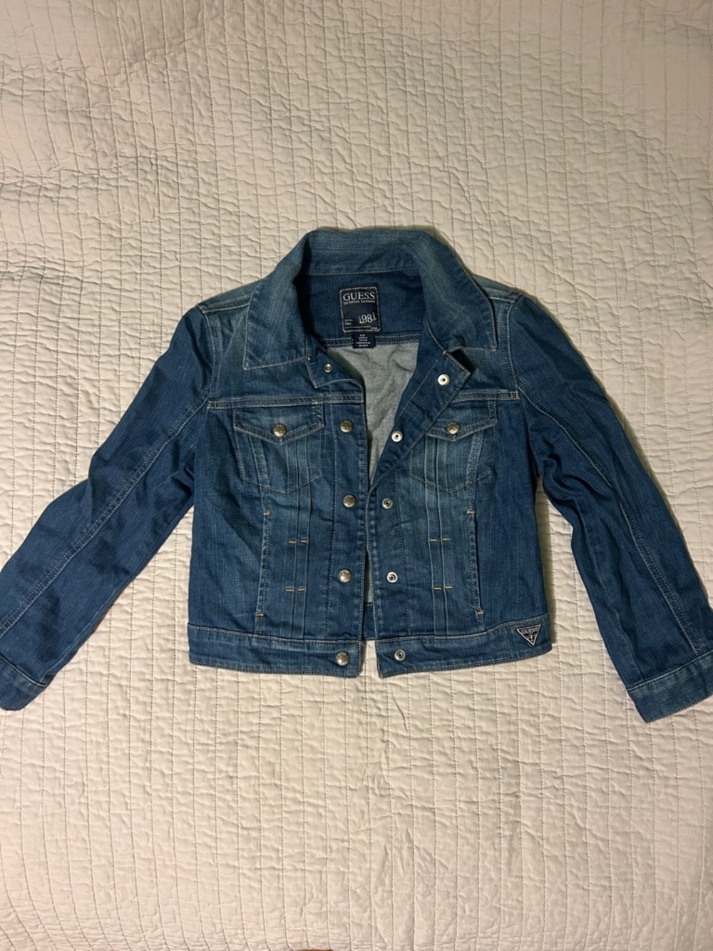 GUESS Cropped Denim Jacket - Small
